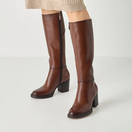 Tamaris Stivali Donna con Tacco in Pelle Cuoio Moscato 25538-47 MUSCAT 311 Tamaris 