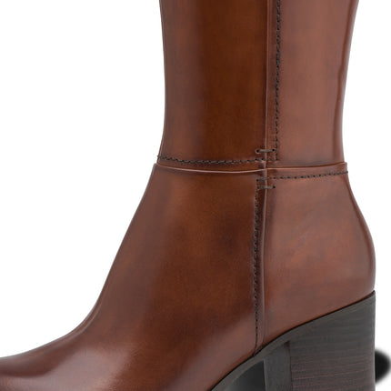Tamaris Stivali Donna con Tacco in Pelle Cuoio Moscato 25538-47 MUSCAT 311 Tamaris 