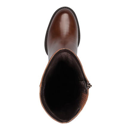 Tamaris Stivali Donna con Tacco in Pelle Cuoio Moscato 25538-47 MUSCAT 311 Tamaris 