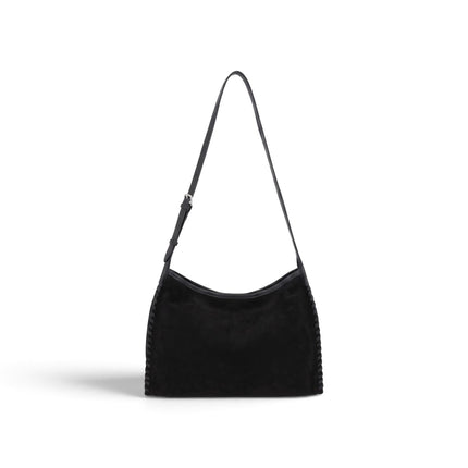 Borsa Tracolla Donna in Camoscio Nero | Exe Tsakiris Mallas 83383 BLACK Tsakiris Mallas 