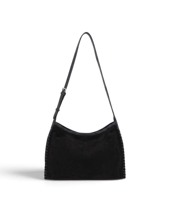 Borsa Tracolla Donna in Camoscio Nero | Exe Tsakiris Mallas 83383 BLACK Tsakiris Mallas 