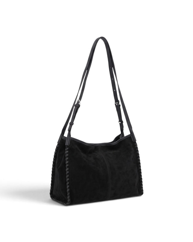 Borsa Tracolla Donna in Camoscio Nero | Exe Tsakiris Mallas 83383 BLACK Tsakiris Mallas 