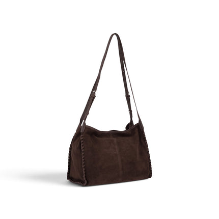 Borsa Tracolla Donna in Camoscio Marrone | Exe Tsakiris Mallas 83383 BROWN Tsakiris Mallas 