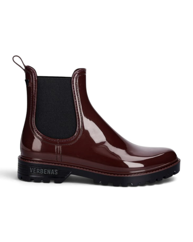 Stivaletto da Pioggia Galosce Donna Chelsea in Gomma Lucida Bordeaux | Verbenas GAUDI BRILLO BURDEOS Verbenas 