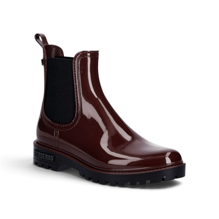 Stivaletto da Pioggia Galosce Donna Chelsea in Gomma Lucida Bordeaux | Verbenas GAUDI BRILLO BURDEOS Verbenas 