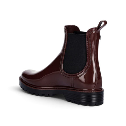 Stivaletto da Pioggia Galosce Donna Chelsea in Gomma Lucida Bordeaux | Verbenas GAUDI BRILLO BURDEOS Verbenas 
