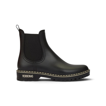 Stivaletto da Pioggia Galosce Donna Chelsea in Gomma Nero | Verbenas GAUDI DOWNTOWN BLACK Verbenas 