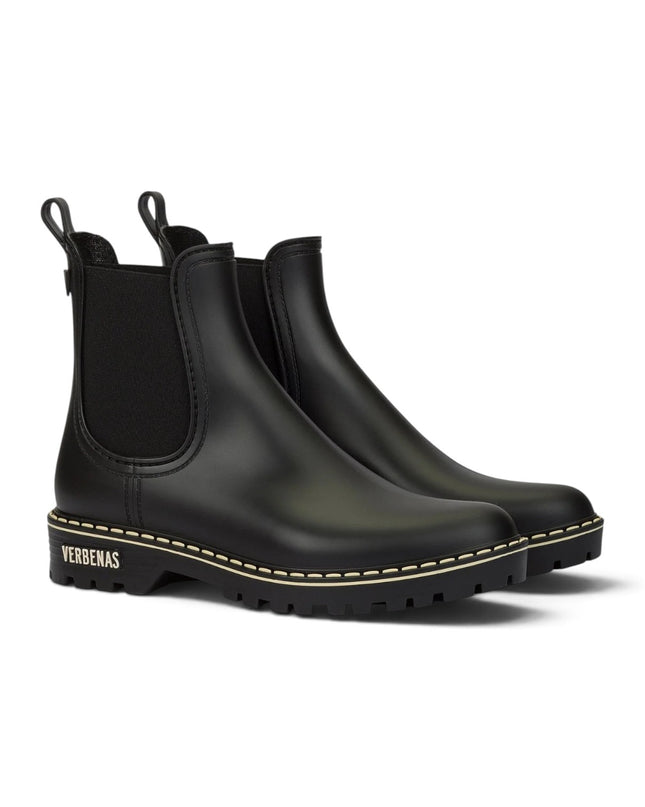 Stivaletto da Pioggia Galosce Donna Chelsea in Gomma Nero | Verbenas GAUDI DOWNTOWN BLACK Verbenas 