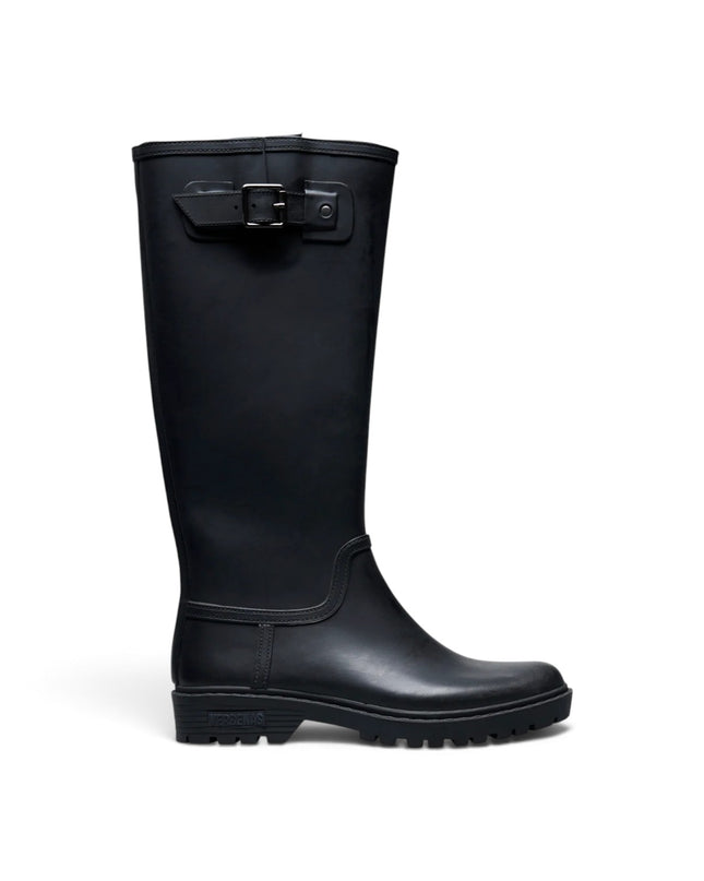 Stivale da Pioggia Galosce Donna in Gomma Nero | Verbenas GRETA SMOOTH BLACK Verbenas 