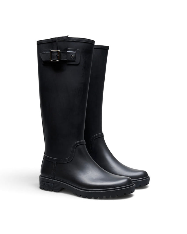 Stivale da Pioggia Galosce Donna in Gomma Nero | Verbenas GRETA SMOOTH BLACK Verbenas 