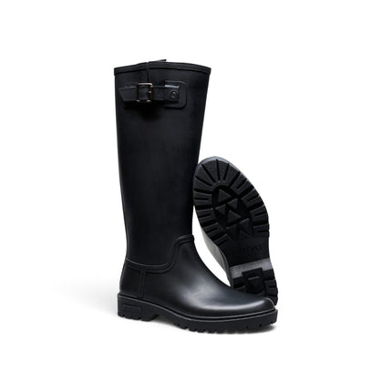 Stivale da Pioggia Galosce Donna in Gomma Nero | Verbenas GRETA SMOOTH BLACK Verbenas 