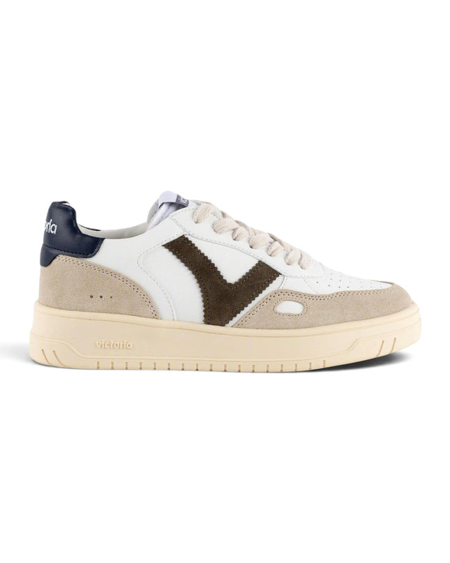Sneakers Uomo Patchwork Bianca Blu | Victoria 1257101 SEUL MARINO Victoria 