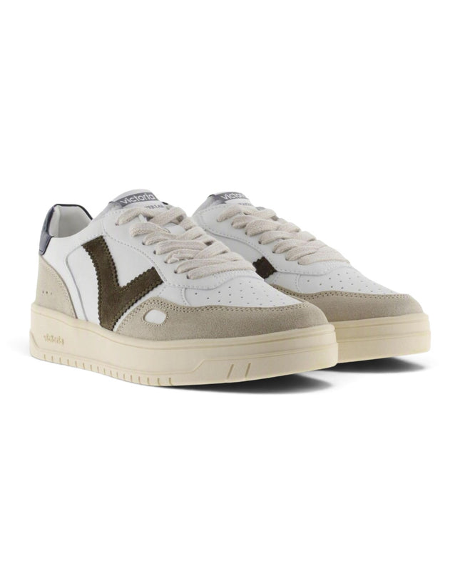 Sneakers Uomo Patchwork Bianca Blu | Victoria 1257101 SEUL MARINO Victoria 