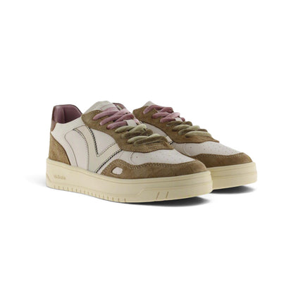 Sneakers Donna Patchwork Cuoio Doppio Laccio | Victoria 1257148 SEUL CUERO Victoria 