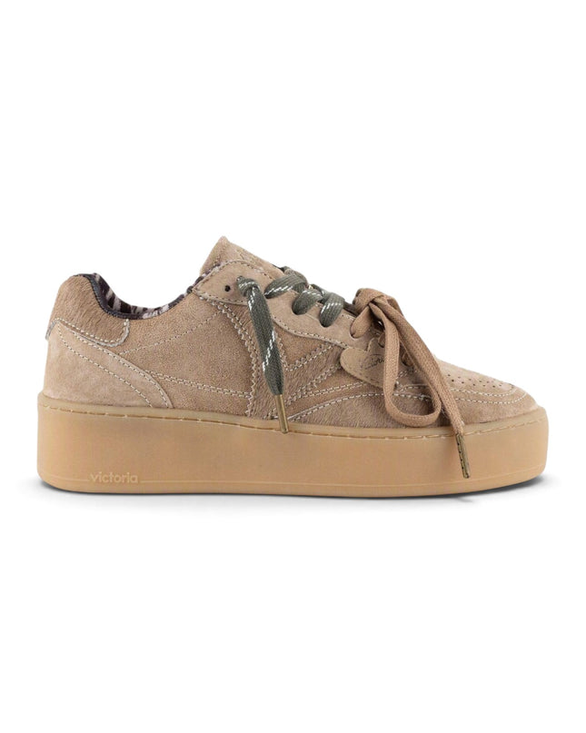 Sneakers Donna Platform Camoscio Beige | Victoria 1265105 TURIN BEIGE Victoria 