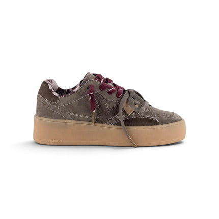 Sneakers Donna Platform Camoscio Kaki | Victoria 1265105 TURIN VERDE Victoria 