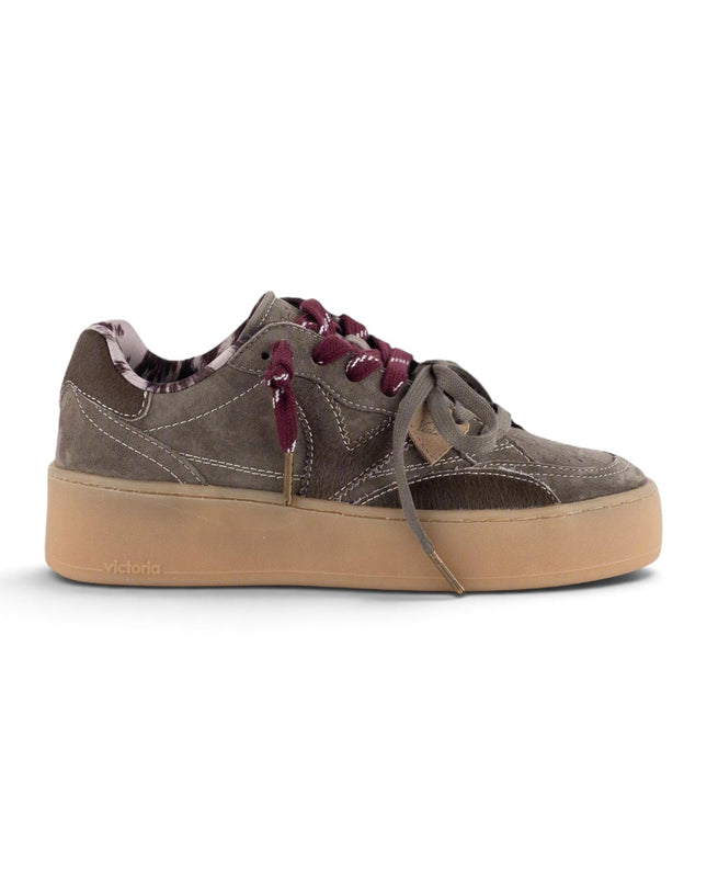 Sneakers Donna Platform Camoscio Kaki | Victoria 1265105 TURIN VERDE Victoria 