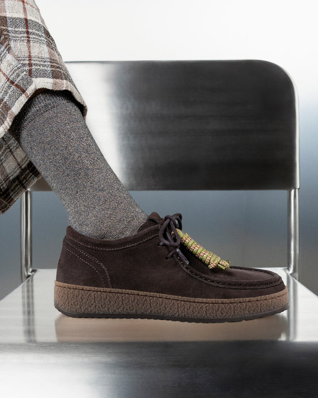Mocassini Donna Camoscio Marrone Doppio Laccio | Victoria 1268101 MALMO WALLABEE MARRONE Victoria 