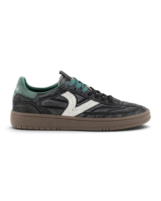 Sneakers Uomo Nere Inserto Verde in Pelle | Victoria 8806125 SMASH BLACK Victoria 