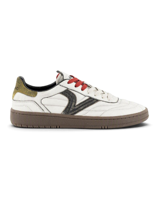 Sneakers Uomo Bianche Inserto Multicolor in Pelle | Victoria 8806125 SMASH WHITE Victoria 