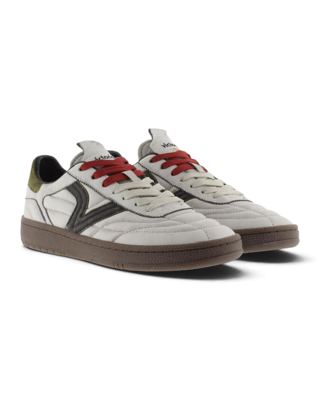 Sneakers Uomo Bianche Inserto Multicolor in Pelle | Victoria 8806125 SMASH WHITE Victoria 