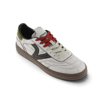 Sneakers Uomo Bianche Inserto Multicolor in Pelle | Victoria 8806125 SMASH WHITE Victoria 