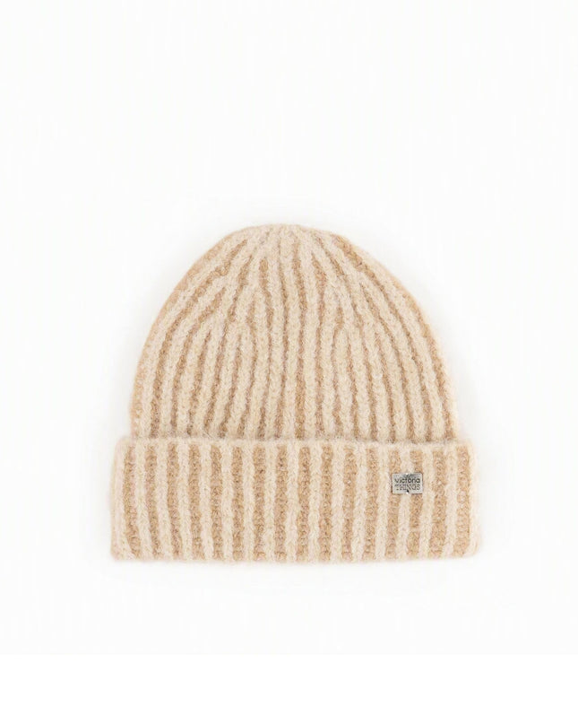 Victoria Cappello Beanie Donna Beige 9126020 BICOLOR BEIGE Victoria 