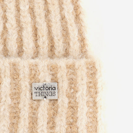 Victoria Cappello Beanie Donna Beige 9126020 BICOLOR BEIGE Victoria 
