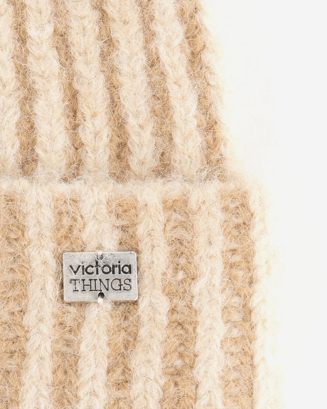 Victoria Cappello Beanie Donna Beige 9126020 BICOLOR BEIGE Victoria 