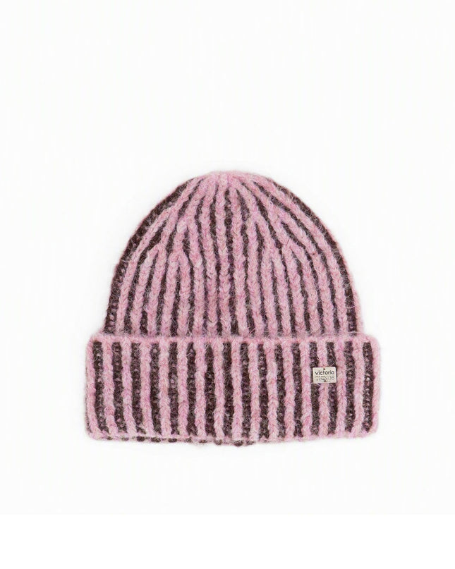 Victoria Cappello Beanie Donna Malva Viola 9126020 BICOLOR MALVA Victoria 
