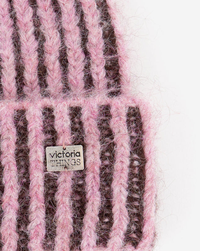 Victoria Cappello Beanie Donna Malva Viola 9126020 BICOLOR MALVA Victoria 