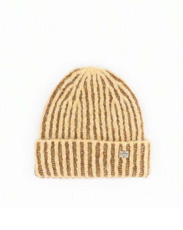 Victoria Cappello Beanie Donna Giallo Mostarda 9126020 BICOLOR MOSTAZA Victoria 