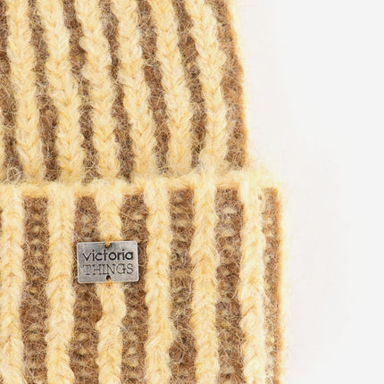 Victoria Cappello Beanie Donna Giallo Mostarda 9126020 BICOLOR MOSTAZA Victoria 