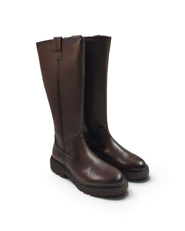 Stivale Donna Tacco Roccia in Pelle Marrone | Vueva BB386210 BROWN Vueva 