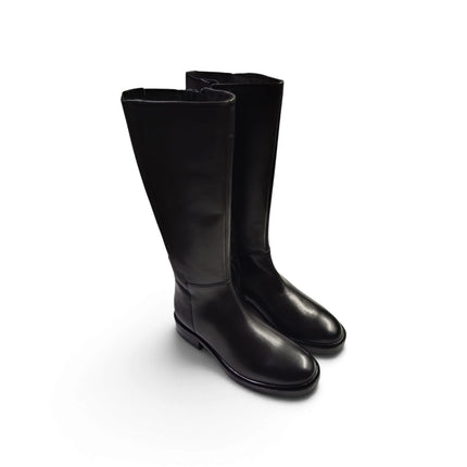 Stivale Donna Tacco Basso in Pelle Nera | Vueva BB486206 BLACK Vueva 
