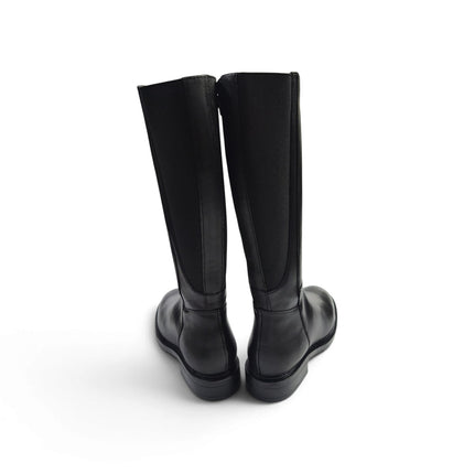 Stivale Donna Tacco Basso in Pelle Nera | Vueva BB486206 BLACK Vueva 