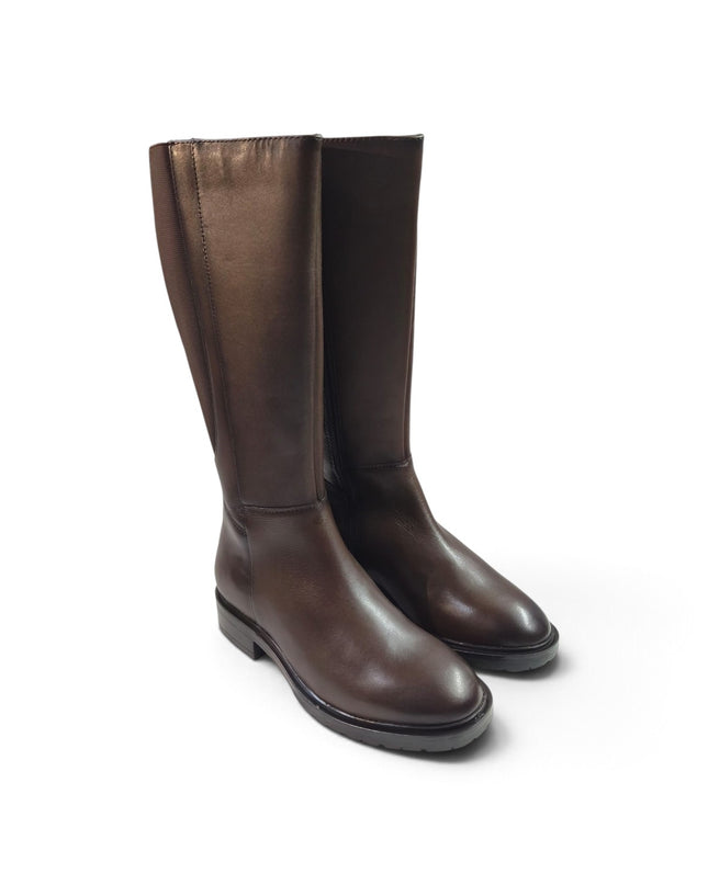 Stivale Donna Tacco Basso in Pelle Marrone | Vueva BB486206 BROWN Vueva 