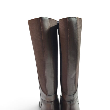 Stivale Donna Tacco Basso in Pelle Marrone | Vueva BB486206 BROWN Vueva 
