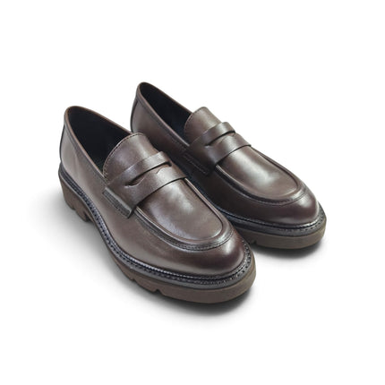 Mocassini Donna con Morsetto in Pelle Marrone | Vueva U385209 BROWN Vueva 