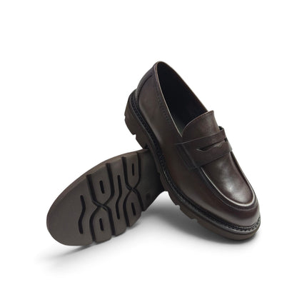 Mocassini Donna con Morsetto in Pelle Marrone | Vueva U385209 BROWN Vueva 