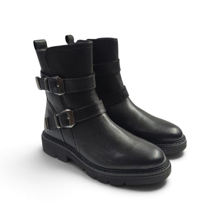 Stivaletto Donna Combat in Pelle Nero | Vueva VB385212 BLACK Vueva 