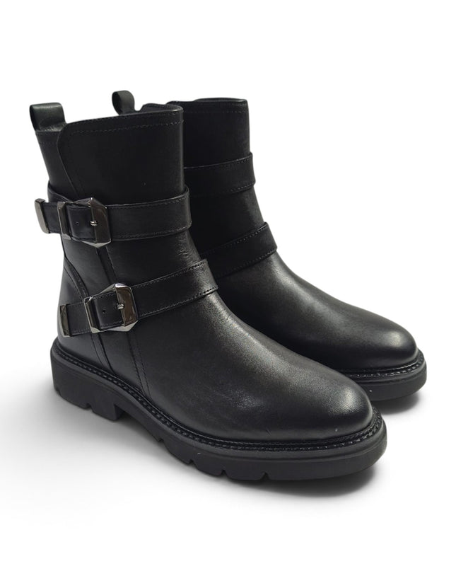 Stivaletto Donna Combat in Pelle Nero | Vueva VB385212 BLACK Vueva 
