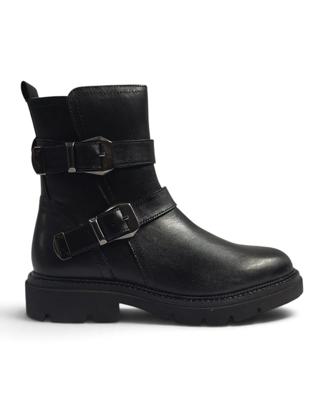 Stivaletto Donna Combat in Pelle Nero | Vueva VB385212 BLACK Vueva 