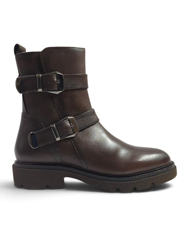 Stivaletto Donna Combat in Pelle Marrone | Vueva VB385212 BROWN Vueva 