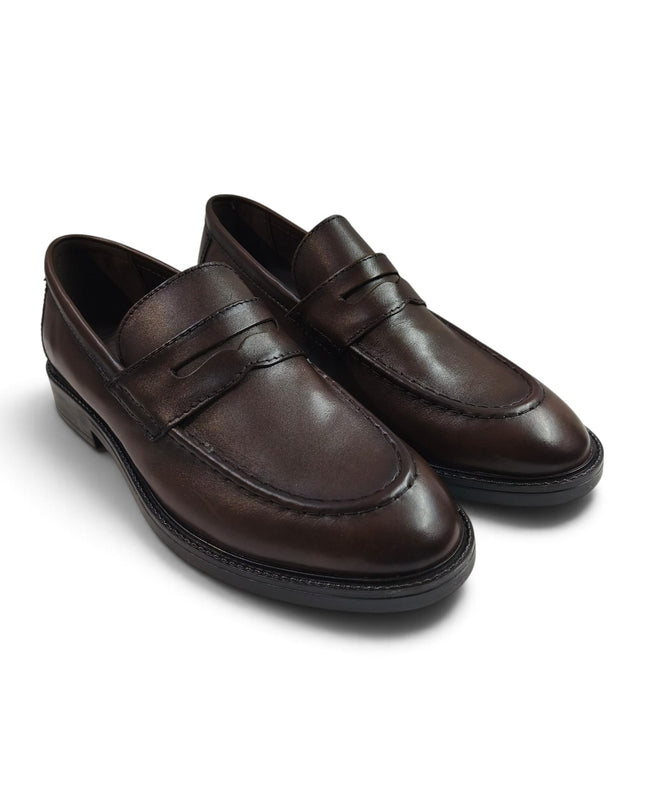 Mocassino Uomo College Bendina in Pelle Marrone | Vueva WB276207 BROWN Vueva 