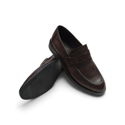 Mocassino Uomo College Bendina in Pelle Marrone | Vueva WB276207 BROWN Vueva 