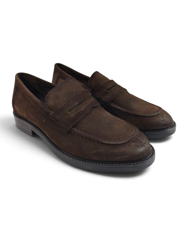 Mocassino Uomo College Bendina in Camoscio Marrone | Vueva WB276207 SUEDE BROWN Vueva 
