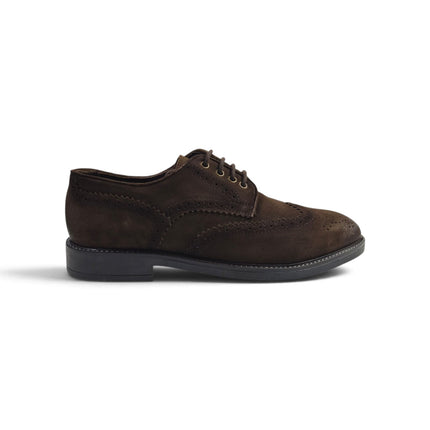 Francesina Oxford Uomo Monogramma in Camoscio Marrone | Vueva WB276208 BROWN Vueva 