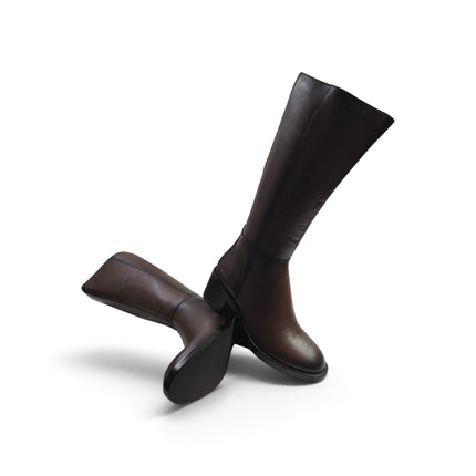 Stivale Donna con Tacco in Pelle Marrone | Vueva WB497H05 BROWN Vueva 