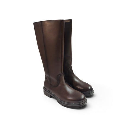 Stivale Donna con Tacco Basso in Pelle Marrone | Vueva WB54H12 BROWN Vueva 